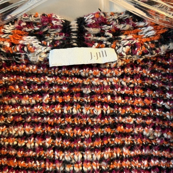 J. Jill luxurious plum multi jacquard tapestry cardigan - Picture 9 of 10